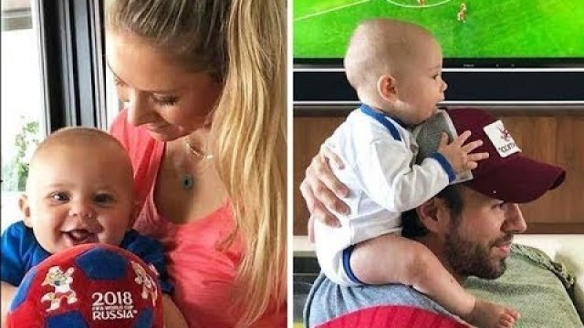 Enrique Iglesias and Anna Kournikova with children Nicholas and Lucy   2018