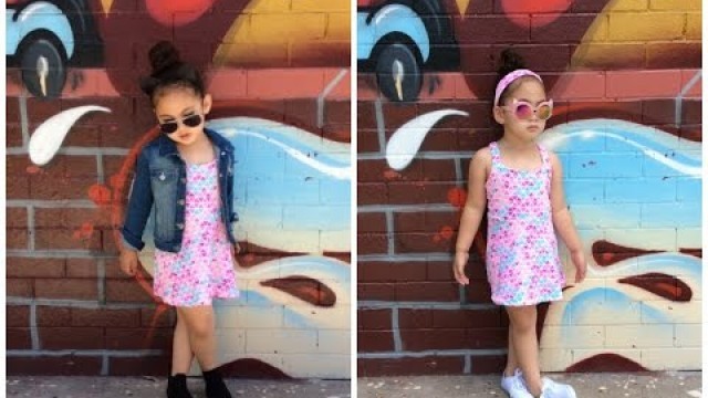 '2017 GIRLS TODDLER KID FASHION LOOKBOOK OUTFIT CLOTHING ONE DRESS TWO OUTFITS'