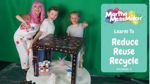 'Reduce Reuse Recycle for Kids | Recycling for Kids | Lets Paint a Table'