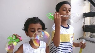 'Aditi & Adi Making Bubble & Bubble Pop Kids'