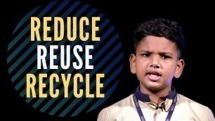 'Reduce, Reuse, Recycle | Speech by Shrenik V S | Aura Global School Kodungallur'