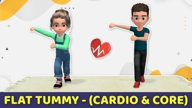 'FLAT TUMMY WORKOUT FOR KIDS – CARDIO & CORE EXERCISES'