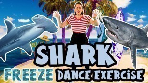 'Shark Exercise Dance | Freeze Dance | Indoor PE Workout for kids'