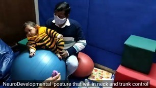 'Swiss ball  Oriented Neck And Trunk Control Exercise for Cerebral Palsy Kids part 2'