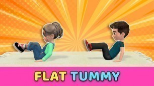 'FLAT TUMMY CHALLENGE //KIDS EXERCISES AT HOME'