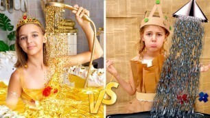 'Five Kids Rich Princess vs Broke Princess | The Story of Princesses'