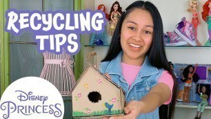 'Ways to Recycle from Home! | Tips to Reduce, Reuse, and Recycle For Kids | Disney Princess'
