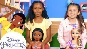 'Princess Play Date With Moana, Tiana, & Rapunzel | Activities for Kids | Disney Princess Club'