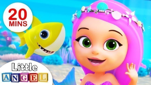 'Baby Shark meets The Little Mermaid Princess| Kids Songs by Little Angel'