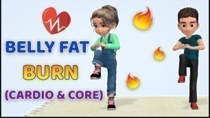 'BELLY FAT BURN WORKOUT FOR KIDS - CARDIO & CORE EXERCISES'
