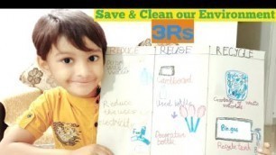 '3Rs Model or Project||Reduce, Reuse and Recycle || Science Explorer || Science Exhibition for kids'