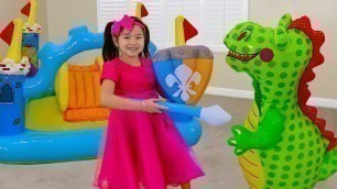 'Jannie Pretend Play w/ Giant Inflatable Princess Castle Toy for Kids'