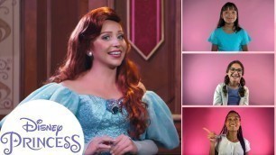 'Learn About Curiosity With Ariel at Disney World | Sign Language for Kids | Disney Princess'