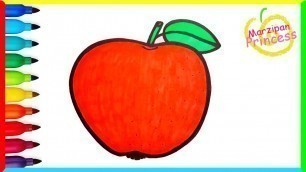'Drawing and coloring Red Apple 