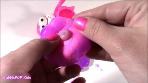 'BubblePOP Kids! Cutting OPEN Squishy Pink MONKEY! Red Froggy Happy FACES! Homemade Slimy Shark Squis'