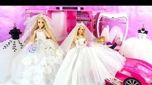 'Princess Doll Wedding Dress Barbie Rapunzel Wedding Day FunToys For Kids'