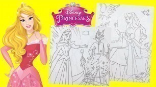'Disney Princess Aurora and Maleficent Coloring Pages for kids'