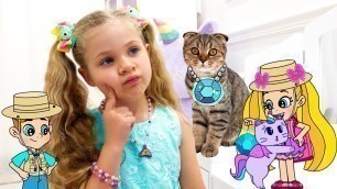 'Diana and Roma DIY Princess Jewelry for Kitten'
