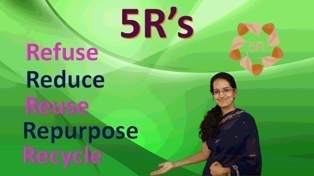 '5Rs: Refuse, Reduce, Reuse, Repurpose, Recycle - Protect Environment | NEET | MCAT'