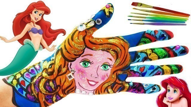 'Learn Colors Body Paint for Kids Disney Princess Painted hands Learning Colors Video for Children'