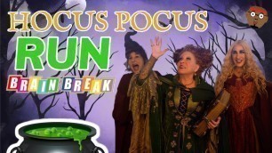 'Hocus Pocus Run - Halloween Brain Break | Hocus Pocus Sing-Along | Kids Halloween Songs | PhonicsMan'