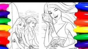 'Coloring Pages BARBIE Princess Chelsea Coloring Book Children Videos for kids Learning Colors'