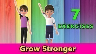 '7 KIDS EXERCISES TO GROW STRONGER - Home Workout| Kids Exercise |Get Active At Home'