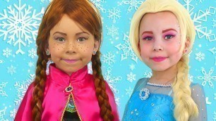 'Alice Pretend Princess Frozen Elsa And Anna  The Best videos of 2018 by Kids smile tv'
