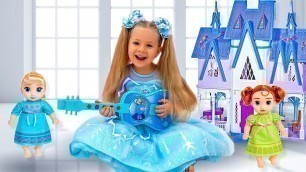 'Diana Plays with Disney Frozen Toy Guitar and other Frozen toys'