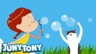 'Bubble Bubble Pop | Let\'s Play with Bubbles | Kids Pop | Nursery Rhymes | JunyTony'
