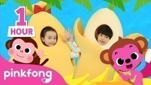 'Monkey Banana Dance | Baby Monkey | Dance Along | 1 Hour Compilation | Pinkfong Kids Songs'
