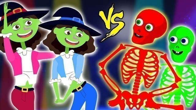 'Skeletons Vs Witches Crazy DANCE Battle | NEW Dance Song For Kids | Teehee Town'