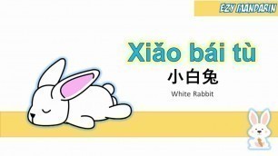 'Xiao Bai Tu - White Rabbit Lyric Mandarin Kid Song Nursery Rhymes'