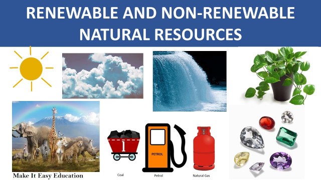 'RENEWABLE AND NON RENEWABLE RESOURCES | NATURAL RESOURCES |  SCIENCE EDUCATIONAL VIDEO FOR CHILDREN'