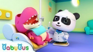 'Doctor Panda Cures Baby Dinosaur\'s Toothache | Doctor Cartoon | Kids Songs | BabyBus'