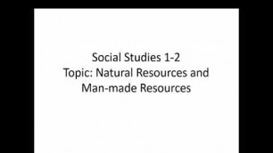 'Natural Resources and Man made simple discussion for kids'