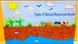 'Types of Natural Resources Model Making | DIY | science project  | HowToFunda'