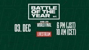 'LIVE | Battle Of The Year World Final 2022 |  BATTLES'