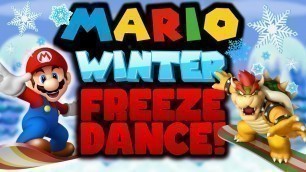 'Super Mario Winter Freeze Dance! | Winter Brain Break | GoNoodle Inspired | Just Dance'