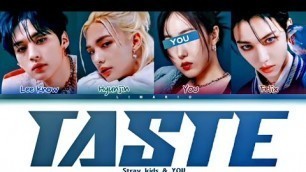 '[KARAOKE] Stray Kids & YOU - TASTE (4 members ver.) (Color Coded Lyrics)'