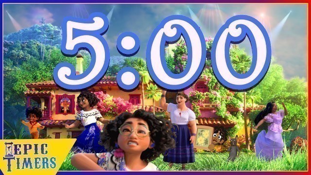 '5 Minute countdown timer - Encanto Dance party, with New music for classrooms. Find Bruno?'