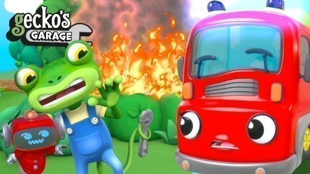 'Fiona Fire Truck Siren Upgrade｜New Gecko\'s Garage｜Funny Cartoon For Kids｜Toddler Fun Learning'