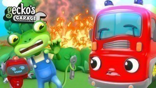 'Fiona Fire Truck Siren Upgrade｜New Gecko\'s Garage｜Funny Cartoon For Kids｜Toddler Fun Learning'