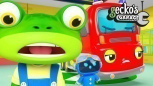 'Fiona Fire Truck\'s Water Chaos!｜BRAND NEW Gecko\'s Garage｜Funny Cartoon For Kids｜Toddler Fun Learning'