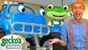 'The Monster Truck Song｜Gecko feat. Blippi｜Funny Cartoon For Kids｜Learning Videos For Toddlers'