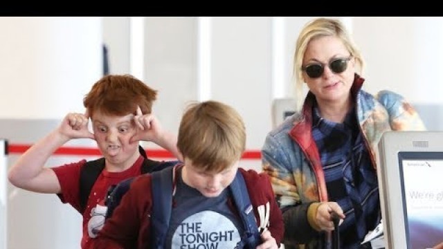 Amy Poehler's Son Abel Makes Hilarious Faces For The Cameras At LAX