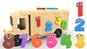 'Learn Numbers with Wooden Truck Toy - Numbers Videos Collection for Children'