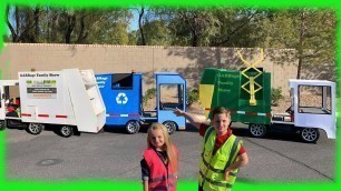 'Kids Recycle With Toy Garbage Trucks and Recycle Truck | Video For Kids'