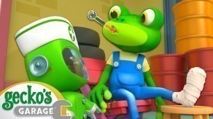 'Gecko\'s Painful Accident｜Gecko\'s Garage｜Funny Cartoon For Kids｜Learning Videos For Toddlers'
