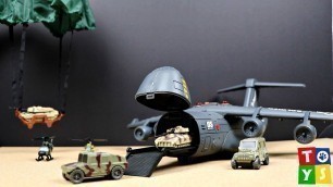 'Micro Soldiers Military Airplane Tanks Soldiers Helicopter Playset Toy Video for KIDS Boys'